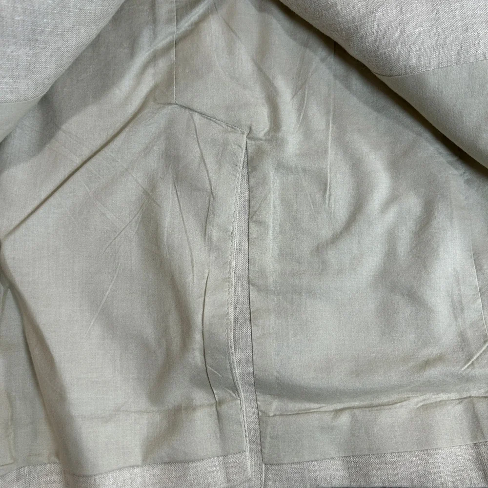Brooks Brothers Milano Fit Linen Blazer‎ Beige Two Button Jacket Womens Size 4